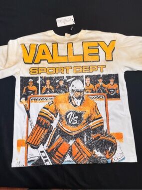 Valley Sport Dept Orange Hockey Graphic Tee